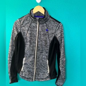 Tangerine size medium, full zip active jacket with thumb holes, space dye